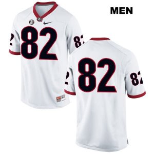 Men's Georgia Bulldogs NCAA #82 Michael Chigbu Nike Stitched White Authentic No Name College Football Jersey DCN0854VV